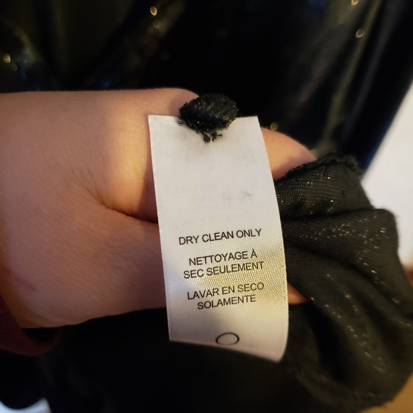 Frame Metallic Velvet Long-Sleeve Short Cocktail Dress - Size 4 - Picture 10 of 12